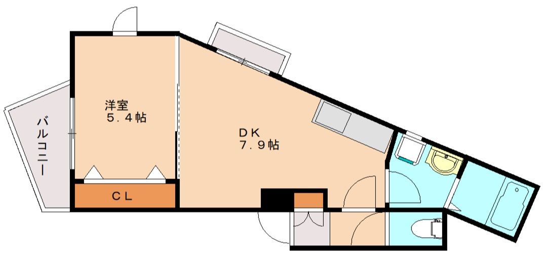 福岡市西区愛宕南のマンションの間取り