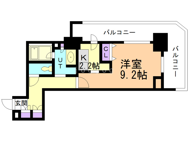 札幌市中央区南九条西のマンションの間取り