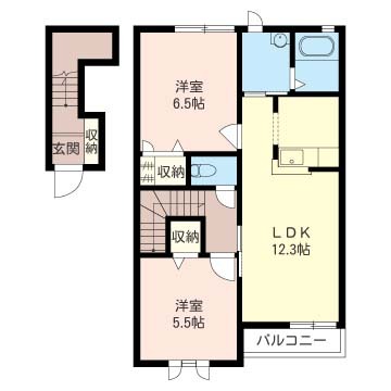 メゾンアンダルシアＡの間取り