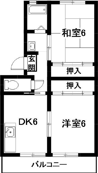 コーポにえの間取り