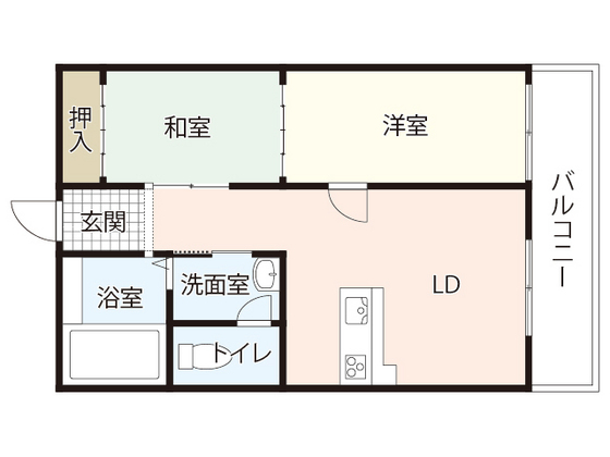 広島市安佐南区八木のマンションの間取り