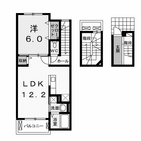 前橋市元総社町のアパートの間取り