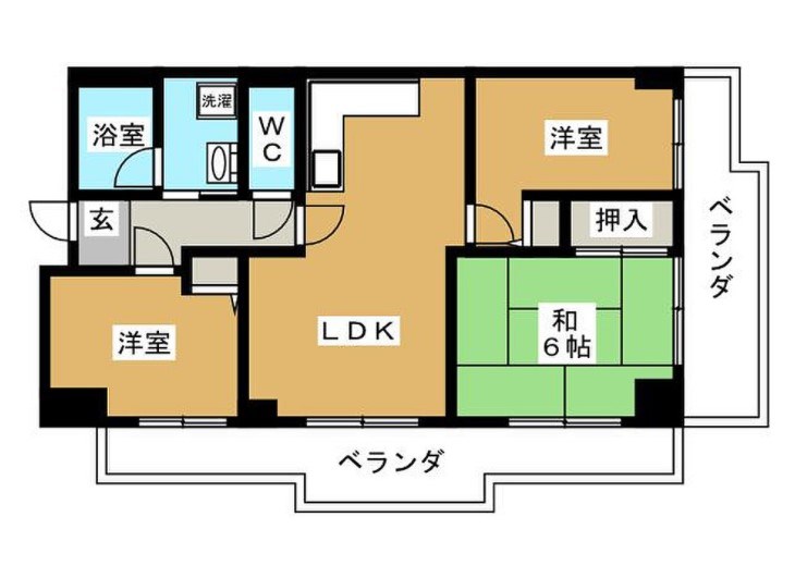 ソシエ弐番館の間取り