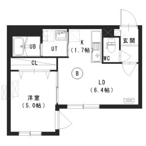 札幌市豊平区美園九条のマンションの間取り