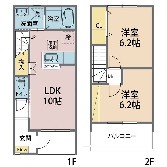 エタージュの間取り