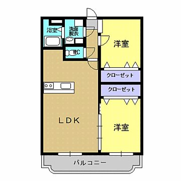 鹿児島県薩摩川内市五代町（マンション）の賃貸物件の間取り