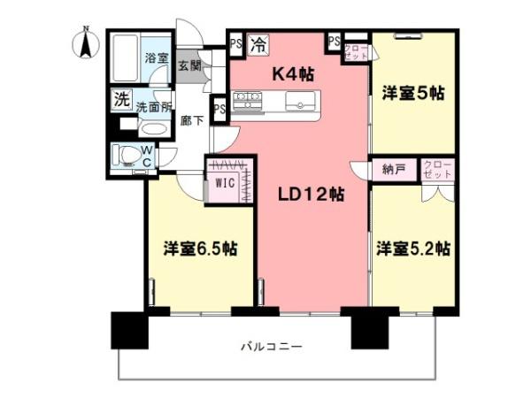 シティタワー国分寺ザ・ツイン　イーストの間取り