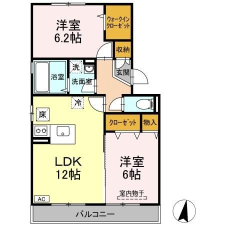 セジュール田村の間取り