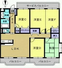 栃木市野中町のマンションの間取り