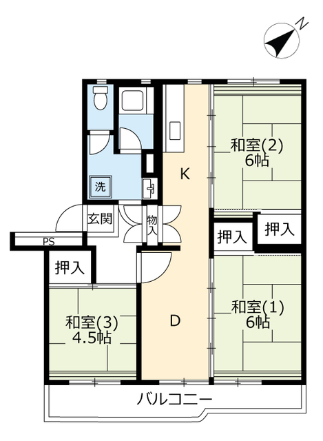 ＵＲ若葉台の間取り