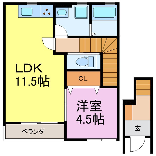 リーブルファイン新田町　2号棟の間取り