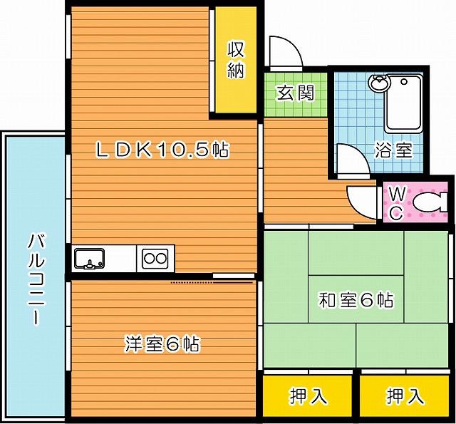 城野団地1棟の間取り