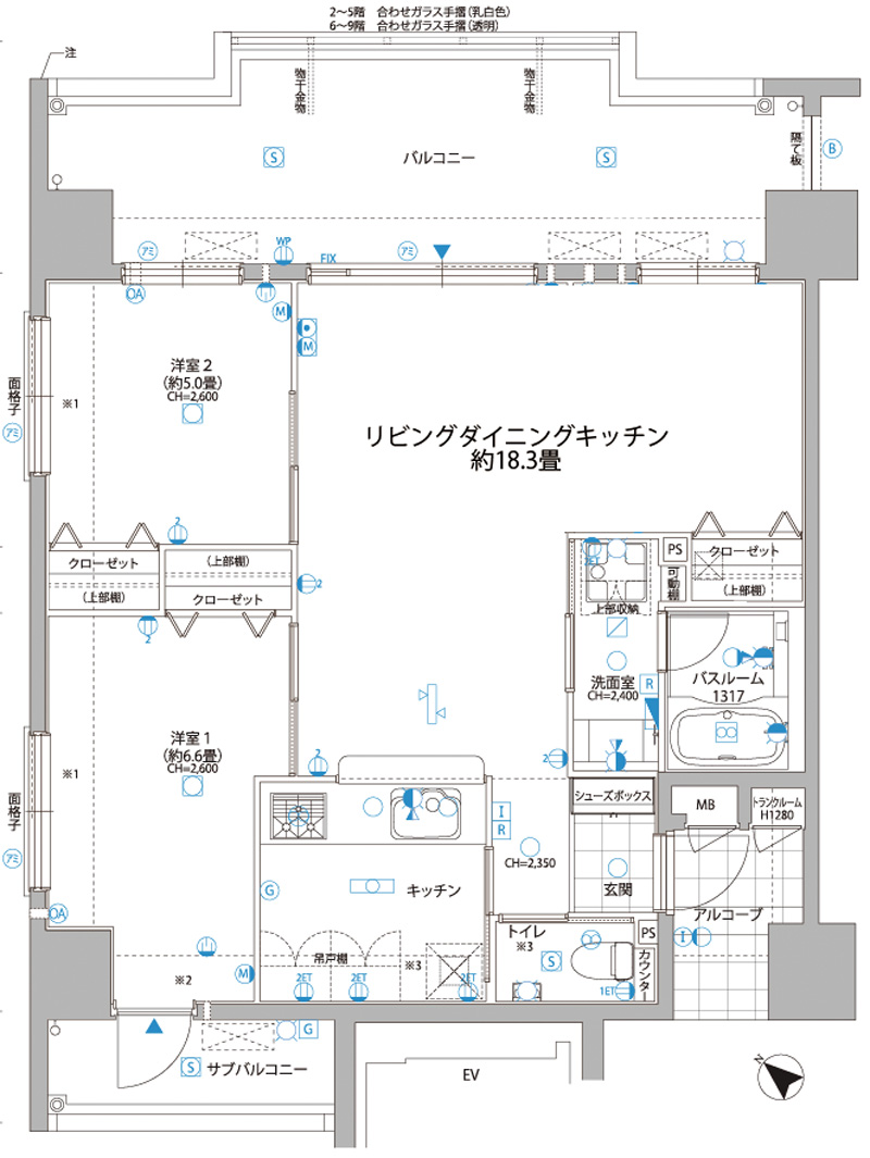 プレミアムコート古謝の間取り