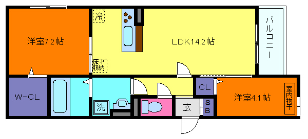 【アルコイリス上筒井の間取り】