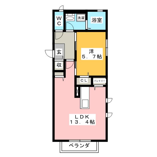 パルオン　Ｄの間取り