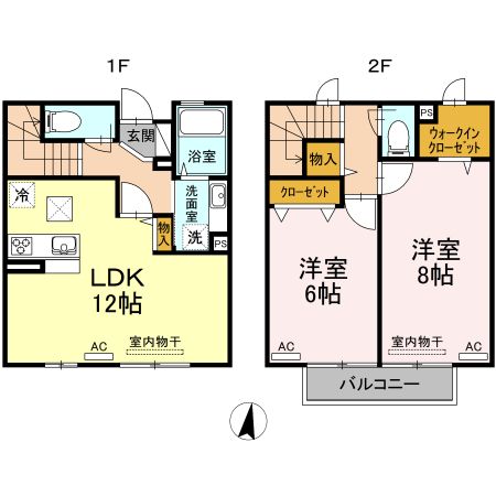 大田区本羽田のアパートの間取り