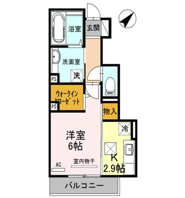 大村市木場のアパートの間取り