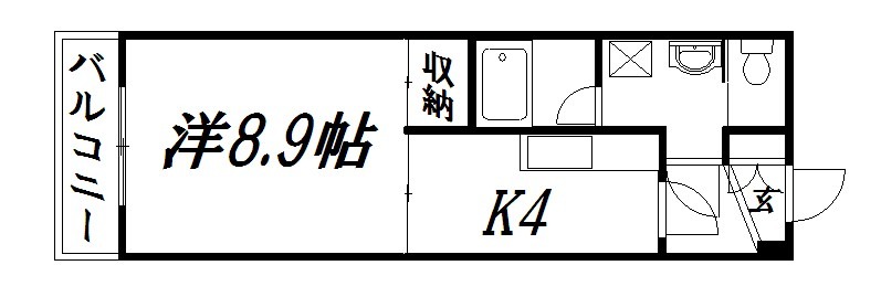 【浜松市中央区田町のマンションの間取り】