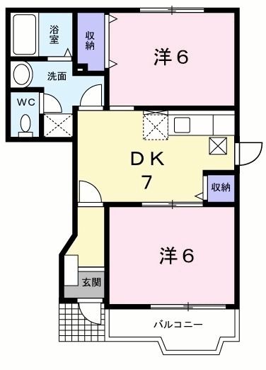 桐生市相生町のアパートの間取り