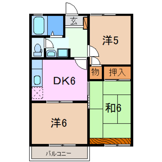 駿東郡小山町用沢のアパートの間取り