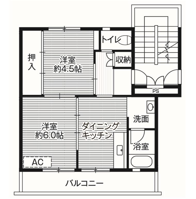 ビレッジハウス5階の間取り