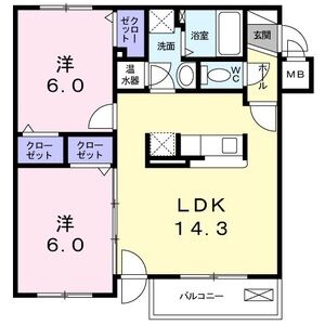 札幌市中央区北十五条西のマンションの間取り