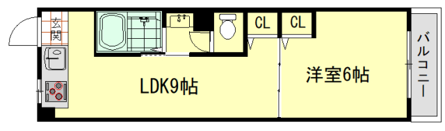 枚方市三栗のマンションの間取り