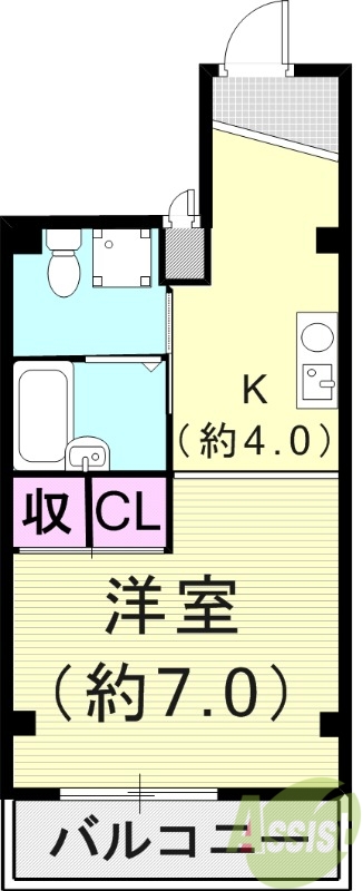 芦屋市茶屋之町のマンションの間取り