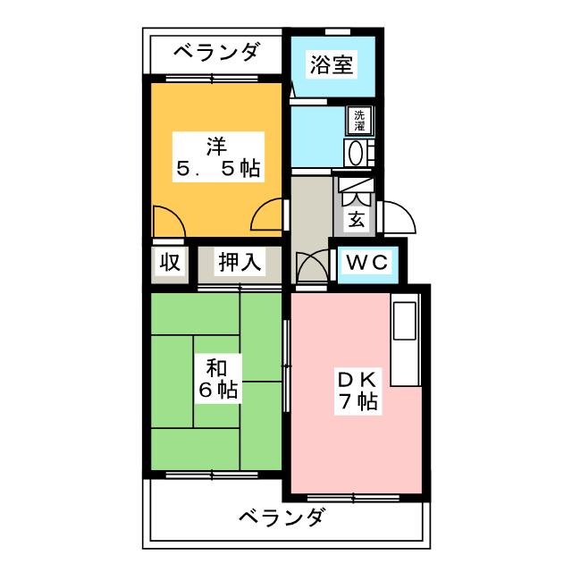 松栄マンションの間取り