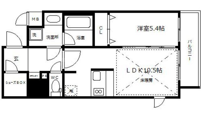 プレサンス松屋町駅前デュオの間取り