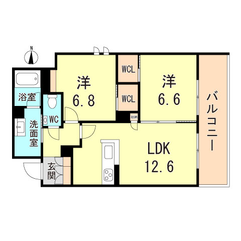 シャーメゾン潮見台の間取り