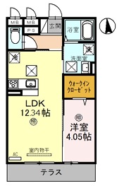 姫路市網干区垣内西町のアパートの間取り