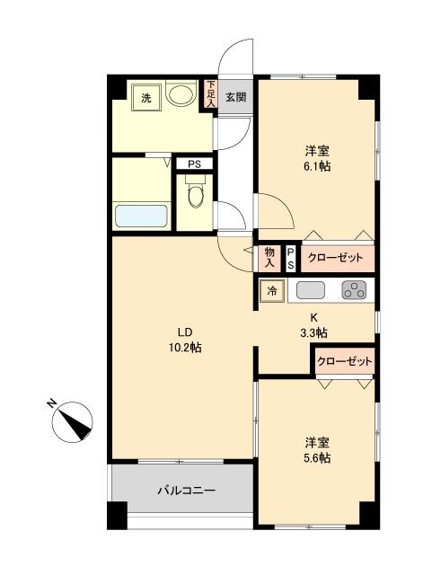 横浜市青葉区しらとり台のマンションの間取り