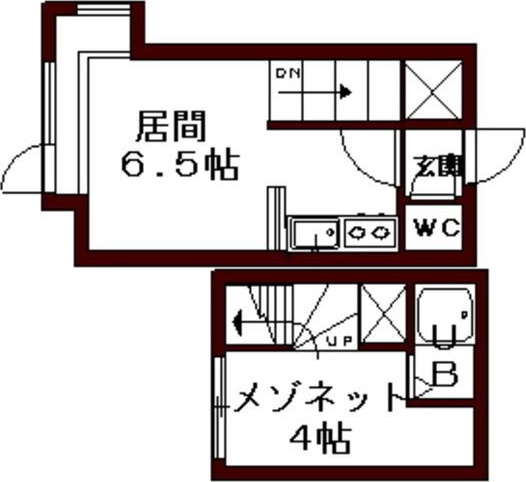 札幌市豊平区美園一条のアパートの間取り