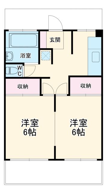 甲府市音羽町のマンションの間取り