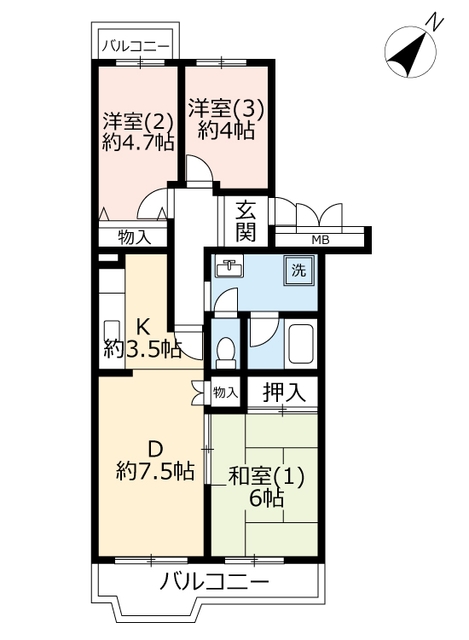 ＵＲパークシティ鴻巣駅前プラザの間取り