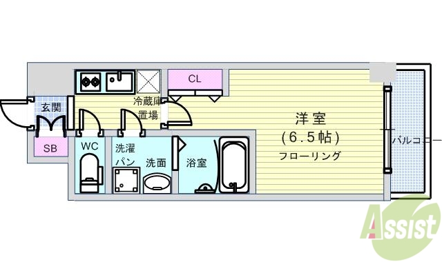 S-RESIDENCE阿波座WESTの間取り