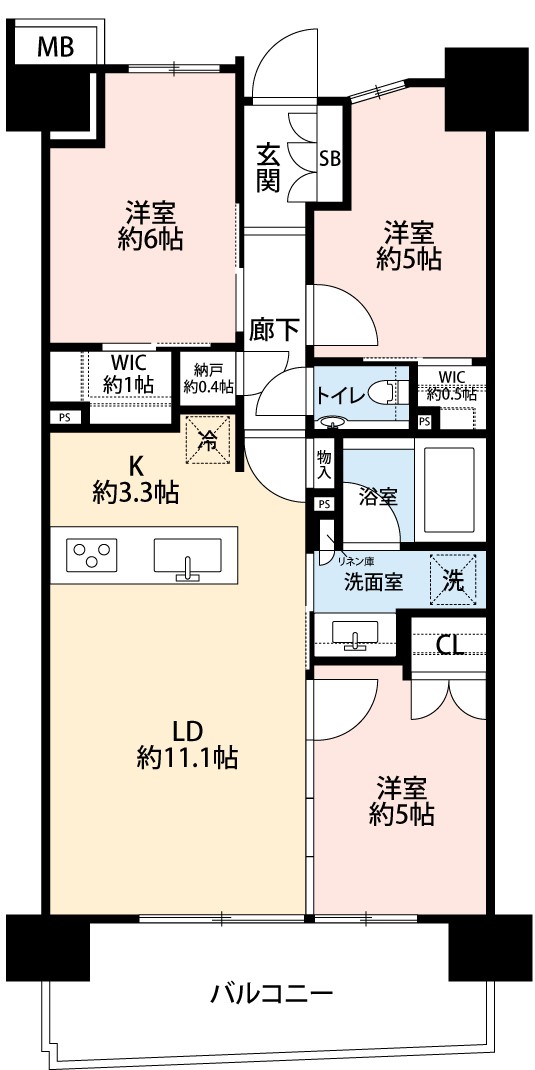 ガーデンクロス東京王子の間取り