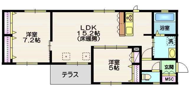 メゾンアジュールの間取り