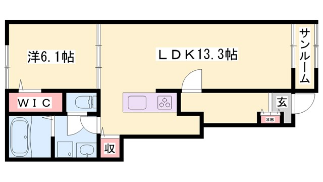 メルヴェイユBの間取り