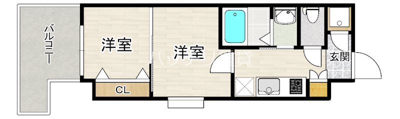 福岡市中央区高砂のマンションの間取り