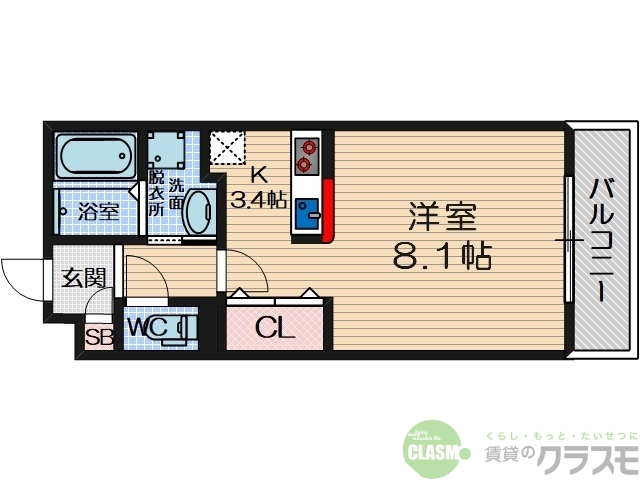 茨木市総持寺のマンションの間取り