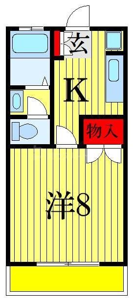 市川市東大和田のアパートの間取り