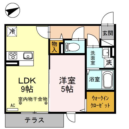 柏崎市桜木町のアパートの間取り