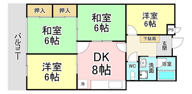 サンシティ三萩野の間取り