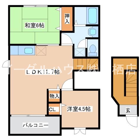 プランドゥ鳥栖IIの間取り