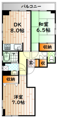 広島市南区段原南のマンションの間取り