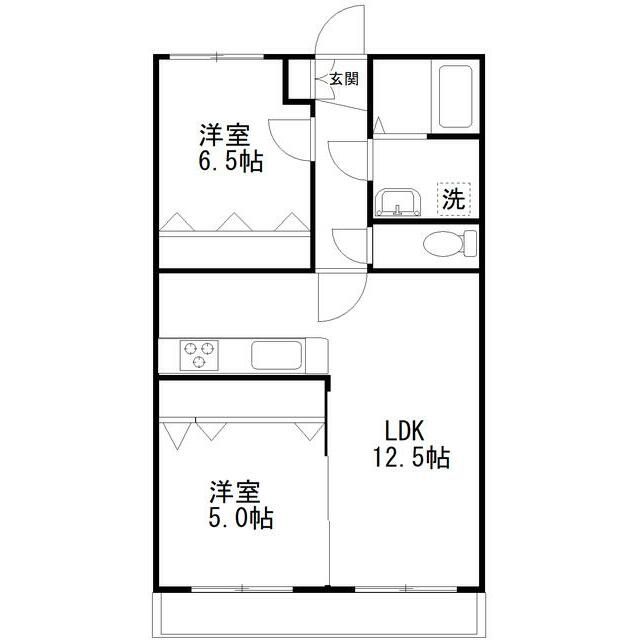 船橋市東船橋のマンションの間取り