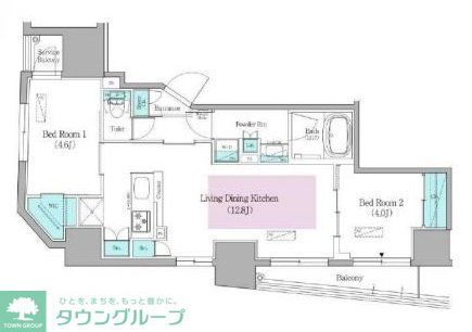 中央区日本橋馬喰町のマンションの間取り