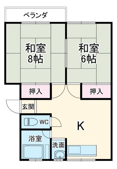 第２すみれハイツの間取り